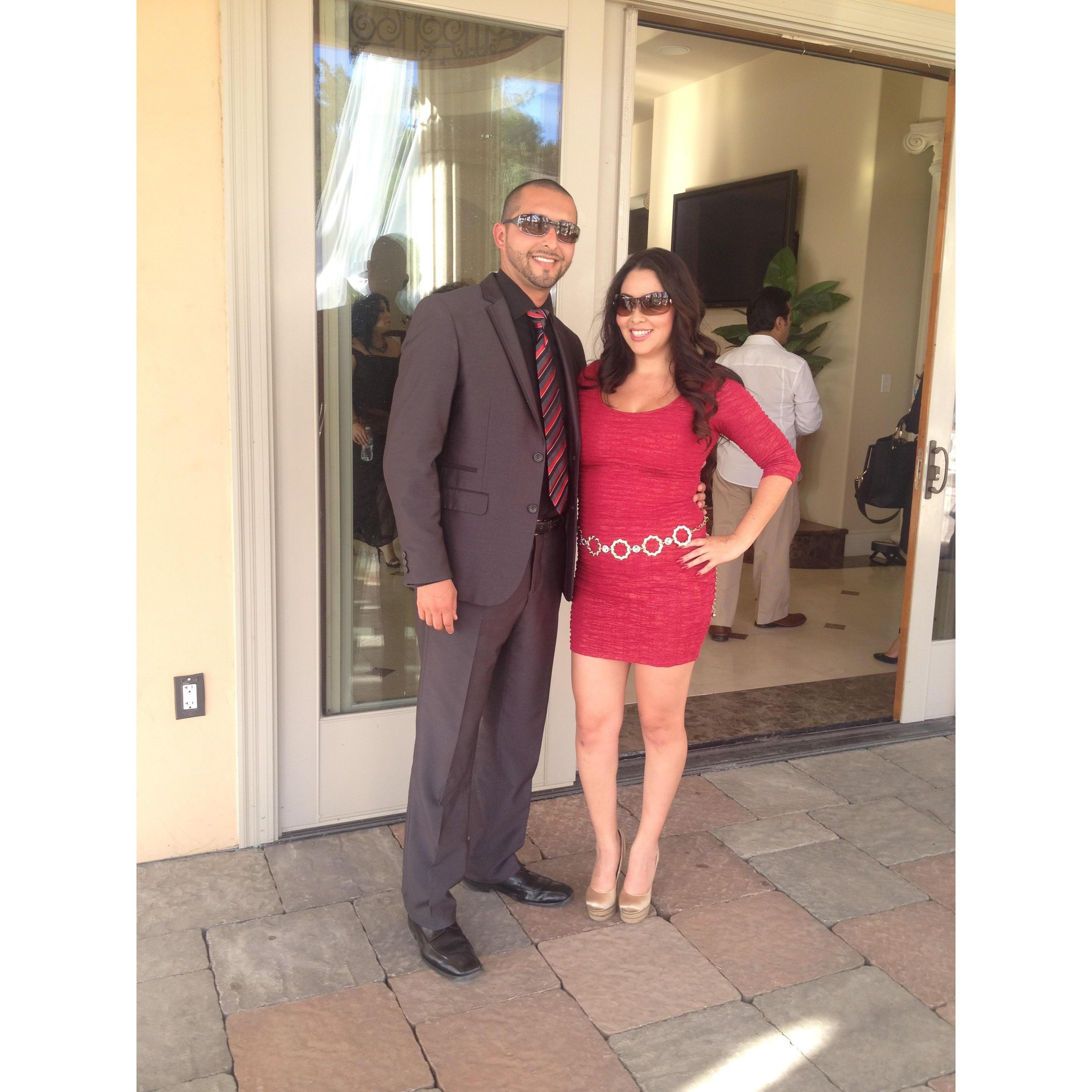 At our friend's wedding.