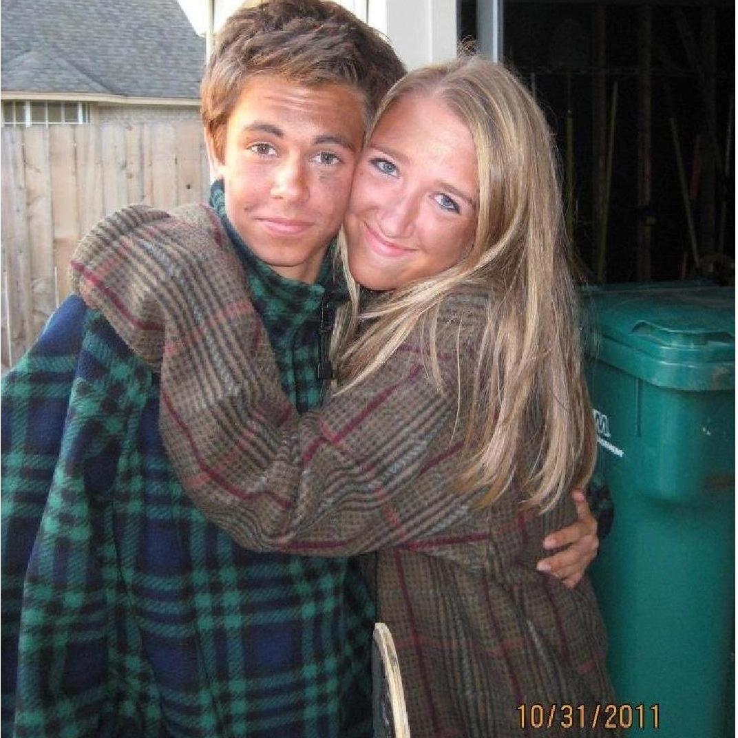 One of our first photos together as a couple, dressed in costume for halloween!