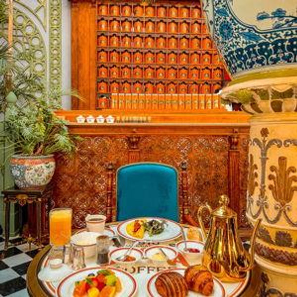 Breakfast and coffees in Marrakech