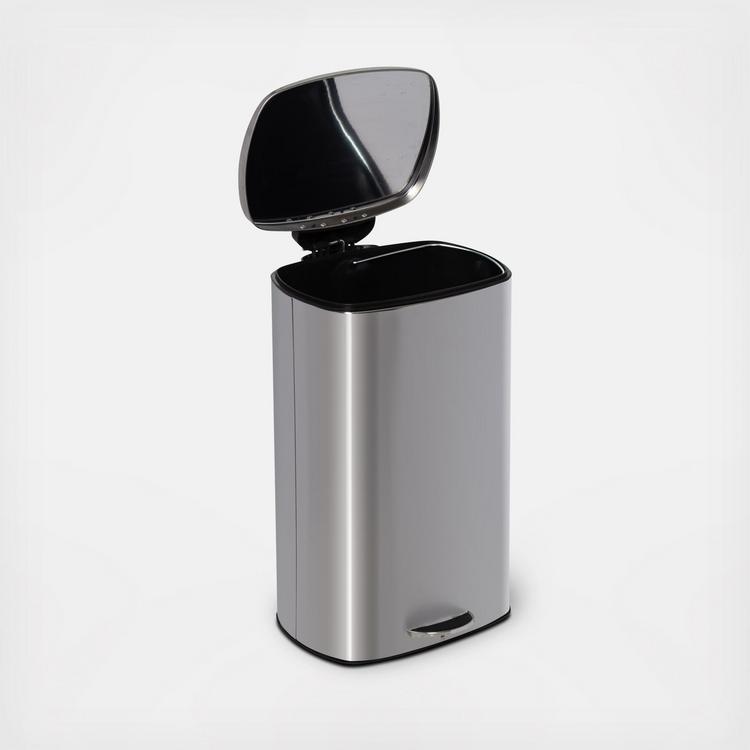 Honey-Can-Do Set of Stainless Steel Step Trash Cans with Lid