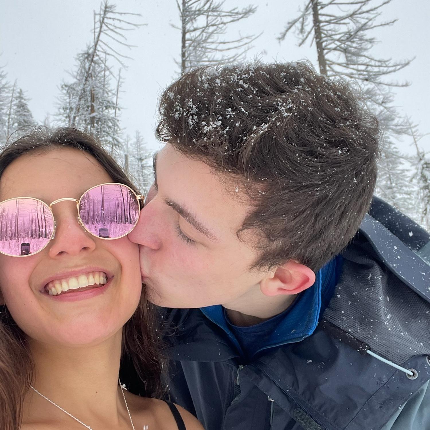 Snowy smooches at Holden Village