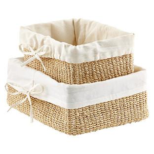 Natural Lined Makati Storage Baskets