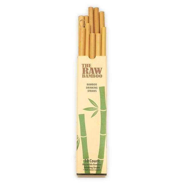 Reusable Bamboo Straws 10 Count w/ Brush