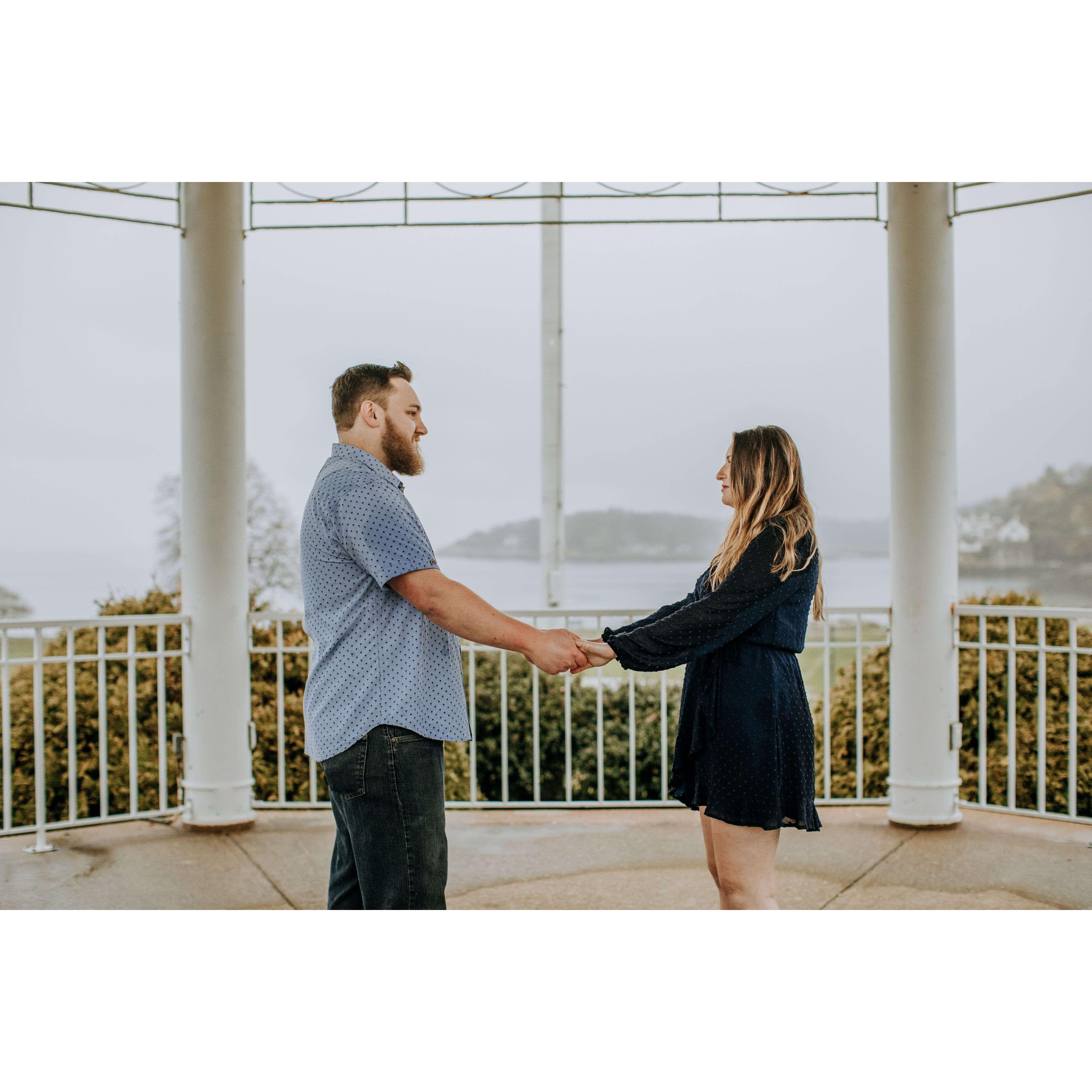 2021- The photographer asked if there was "anything else" we wanted to do before the photoshoot ended... Geoff took my hands and surprised me. Don't ask me what he said, I totally blacked out!!