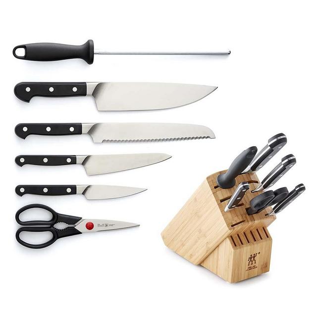 Zwilling J.A. Henckels Pro 7-Piece Knife Block Set, Bamboo