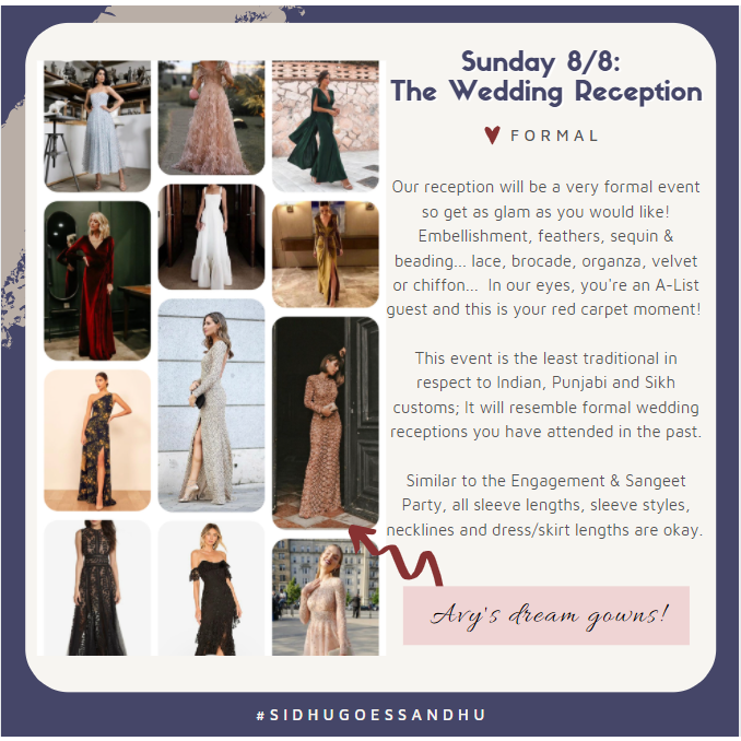 'What To Wear' for Women - Reception 8/8/21