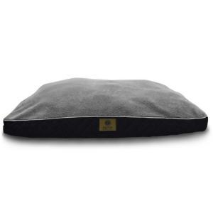 Deluxe X-Large 30x40 in. Black Fur Diamond Stitched Gusset Pet Bed