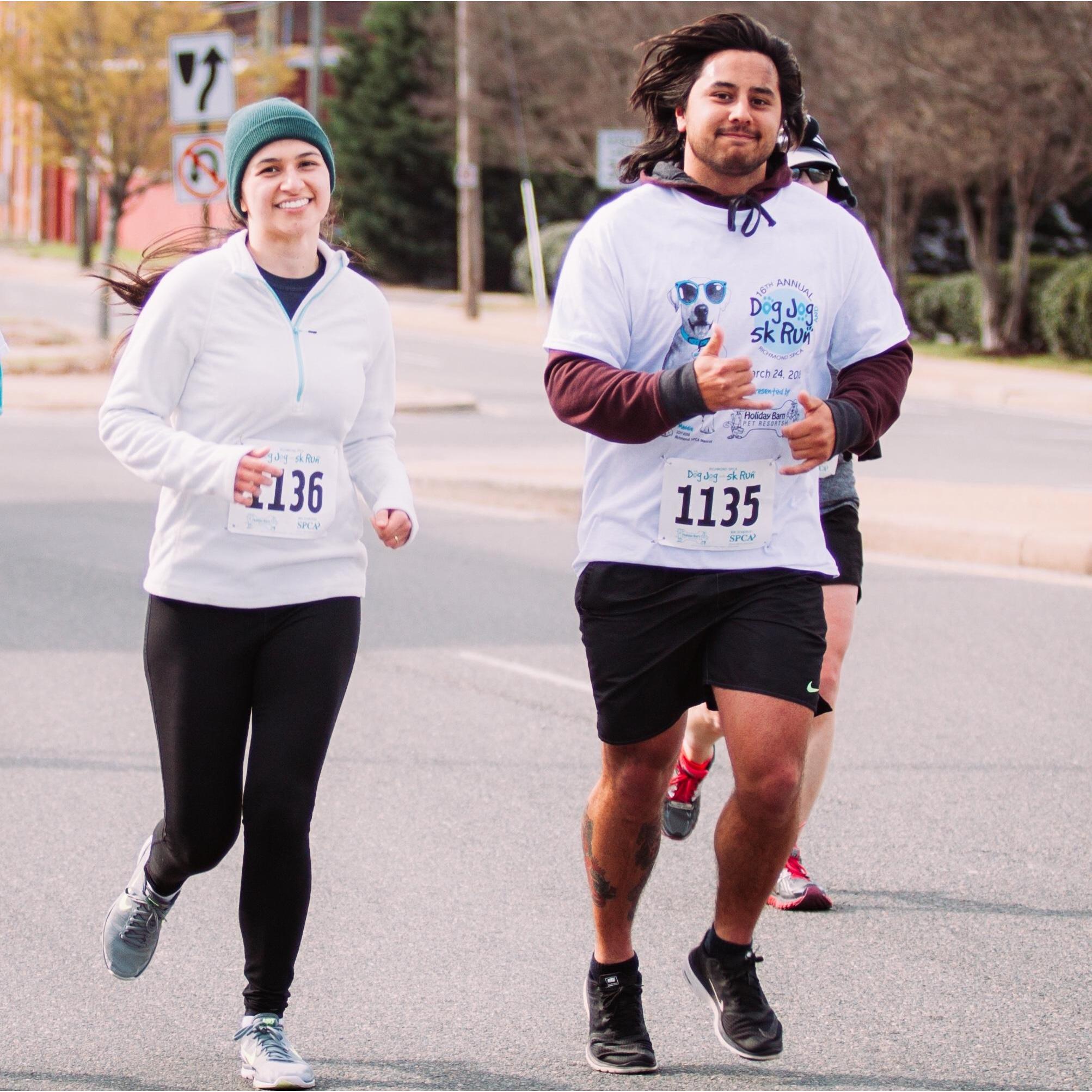 Shout out to our friend, Rebecca Doody, for convincing us to run a 5K for the Richmond SPCA.