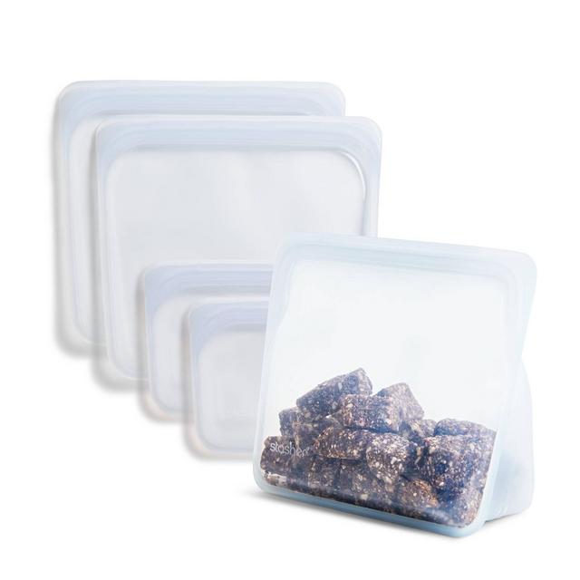 stasher Reusable Food Storage Clear Bags - 5pk