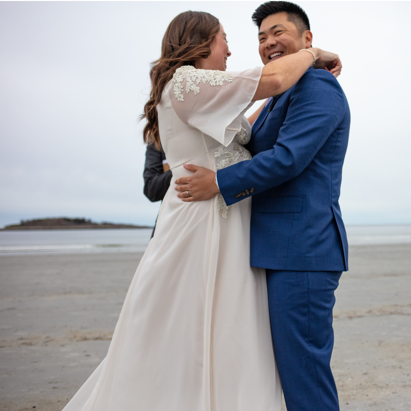 May 2021 - We got married with a few family members on Goose Rocks Beach in Maine!