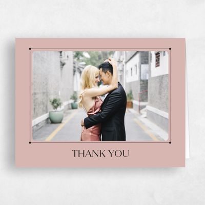 Dusty Rose, Pink Wedding Thank You - Colbie Portrait