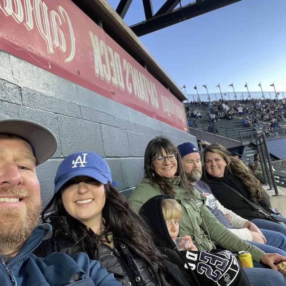 Freezing Cold Rockies Game with Mandy, Kevin and Mavin, when Amy is Neice came to visit.