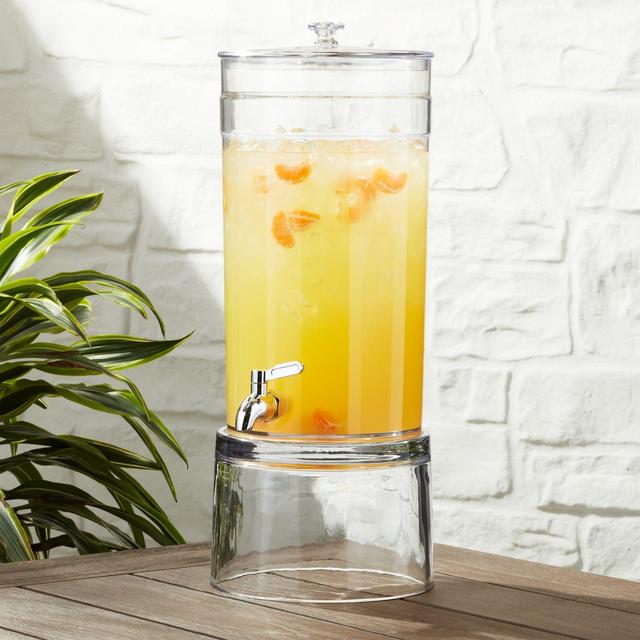 Claro Acrylic Drink Dispenser with Glass Stand