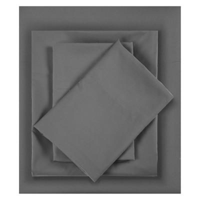 Queen Microfiber All Season Wrinkle-Free Sheet Set Charcoal