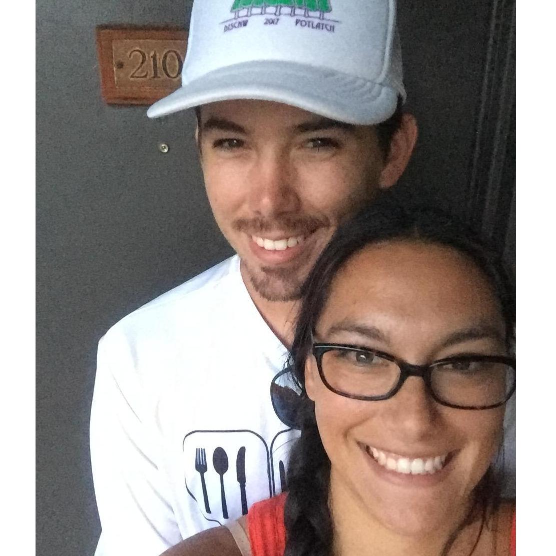 Moved into first apartment together in Marin - September 2017. We have a combined disc (frisbee) collection of over 150 discs that make circle our living room walls.