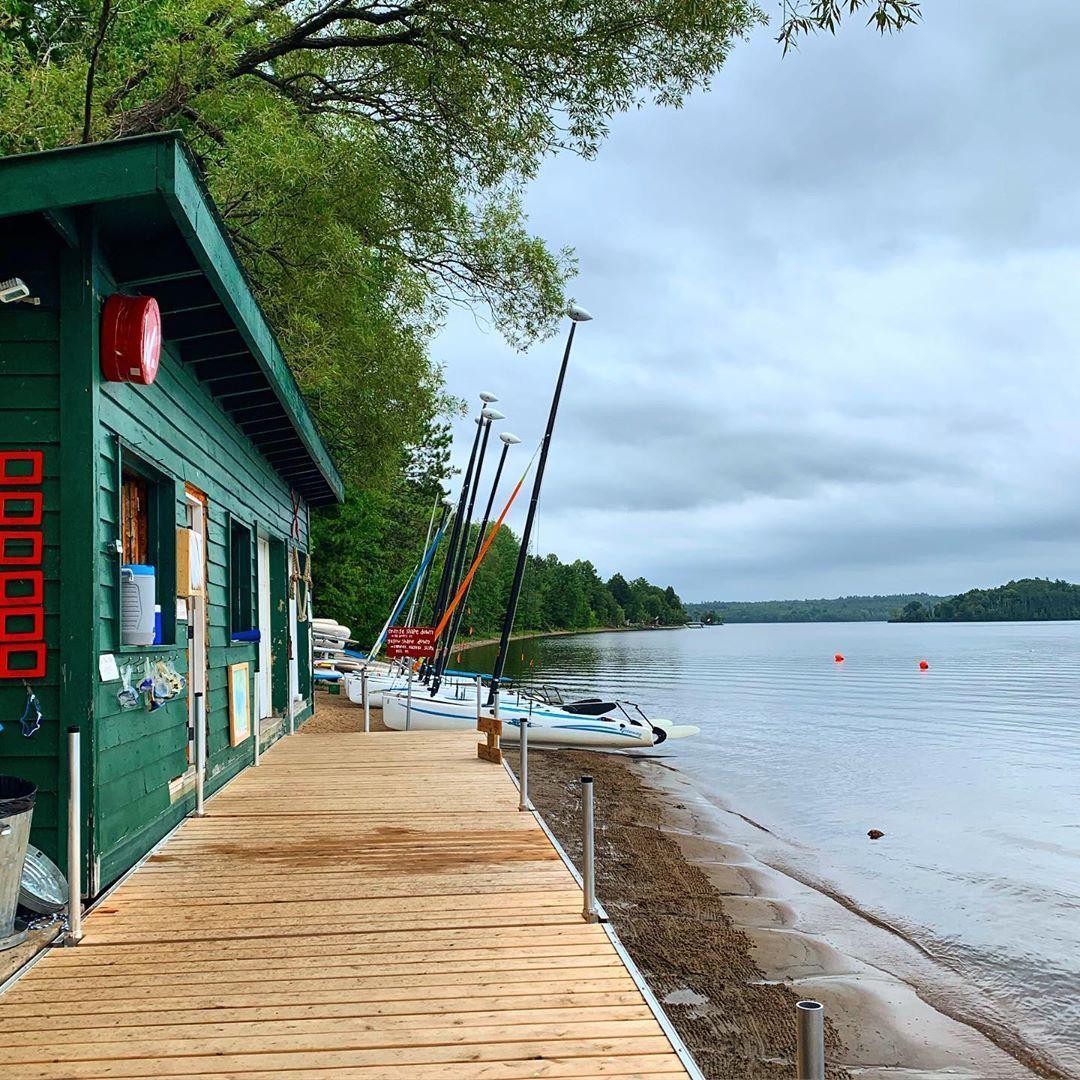 The boathouse down on the waterfront