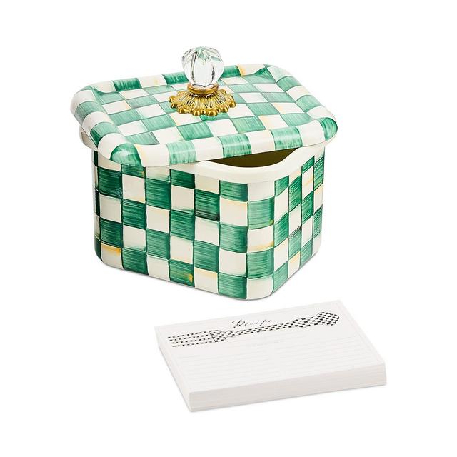 MacKenzie-Childs Emerald Check Recipe Box