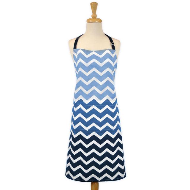 Design Imports Chevron Apron in Blue