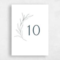 White Wedding Table Number - Avila