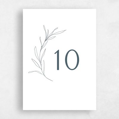 White Wedding Table Number - Avila