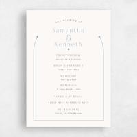 White Wedding Program - Suzi