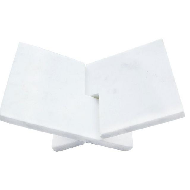 Decorative Marble Book Holder, White