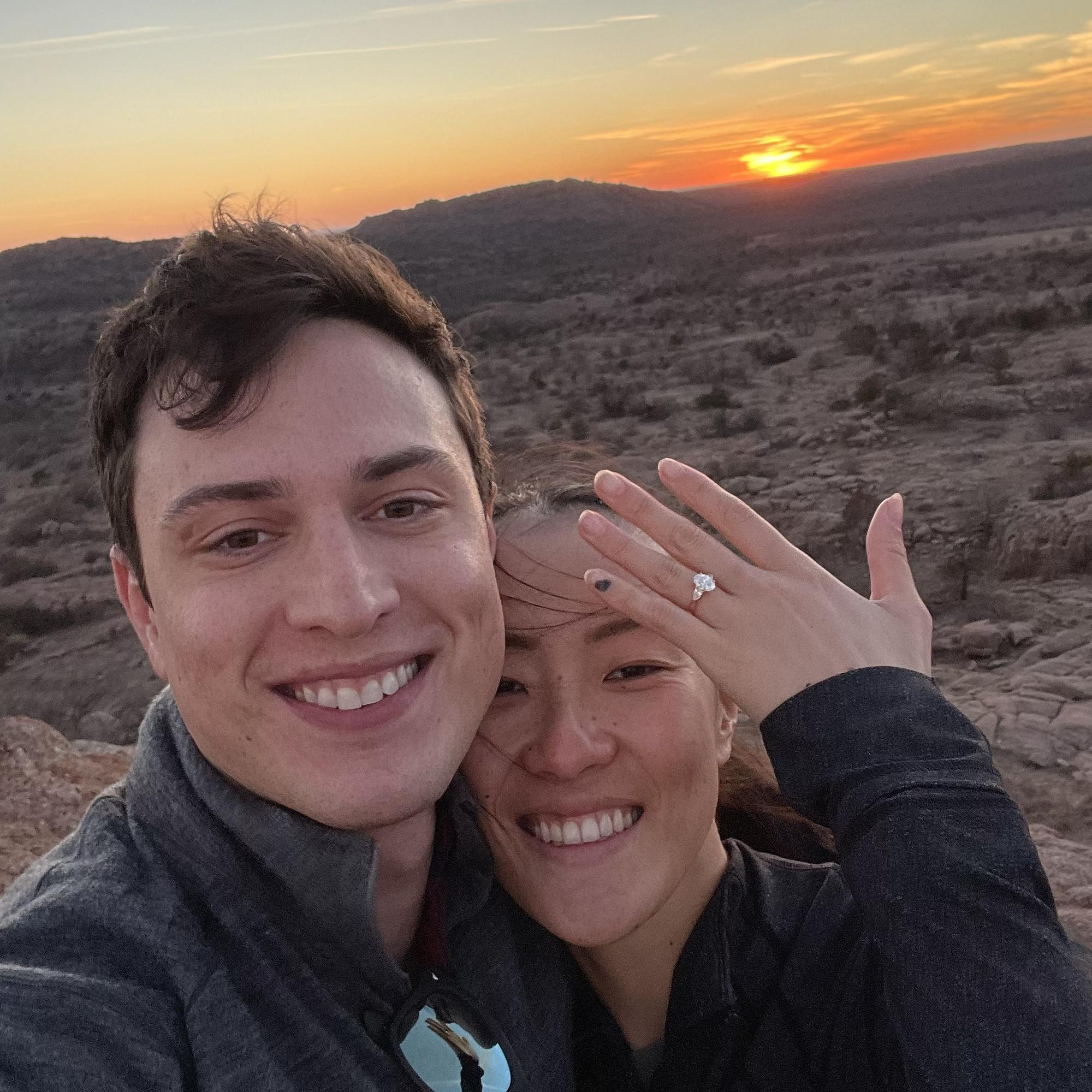 Fun fact: Austin proposed on the top of a peak called "Little Baldy" at the Wichita Wildlife Refuge