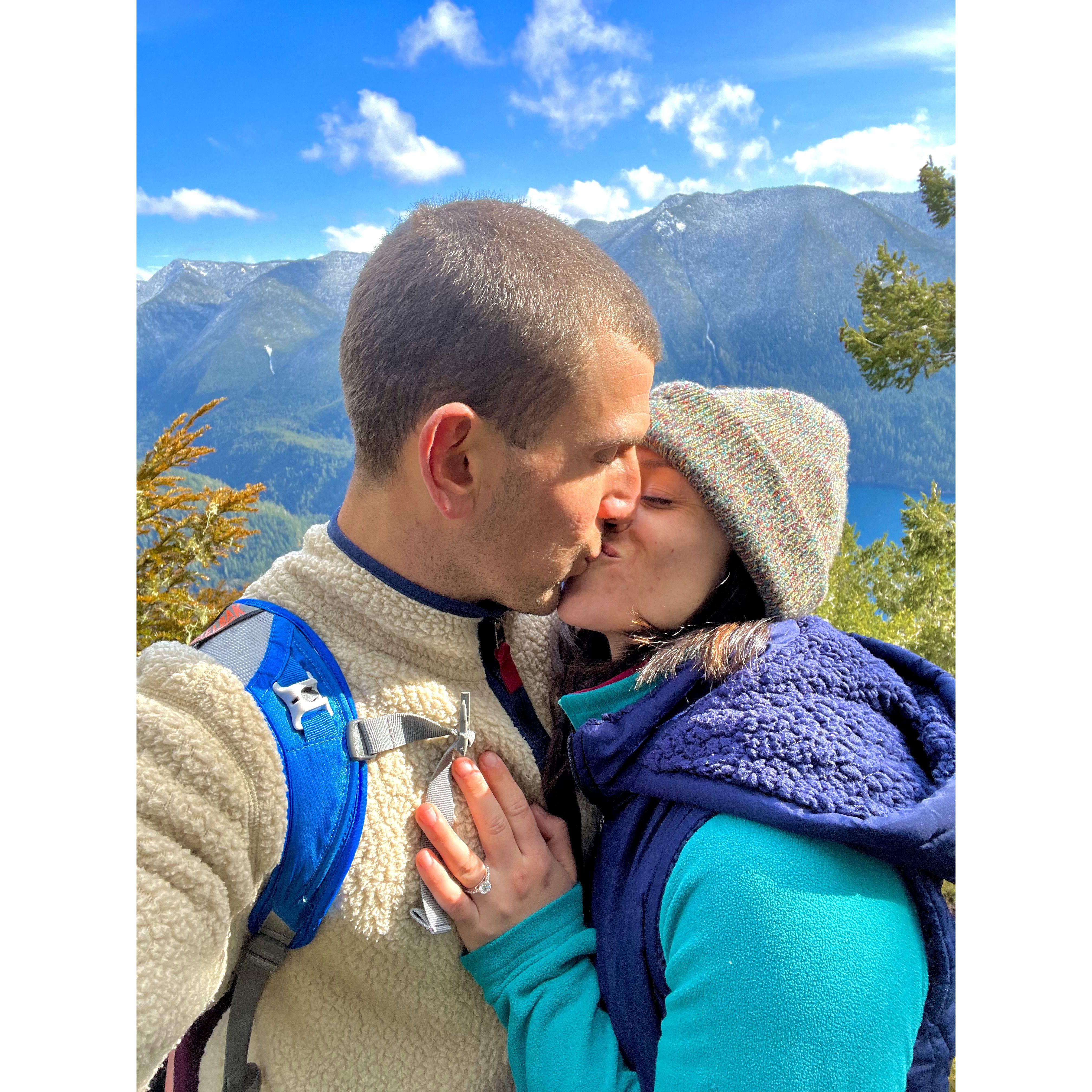 one of our first hikes as an engaged couple