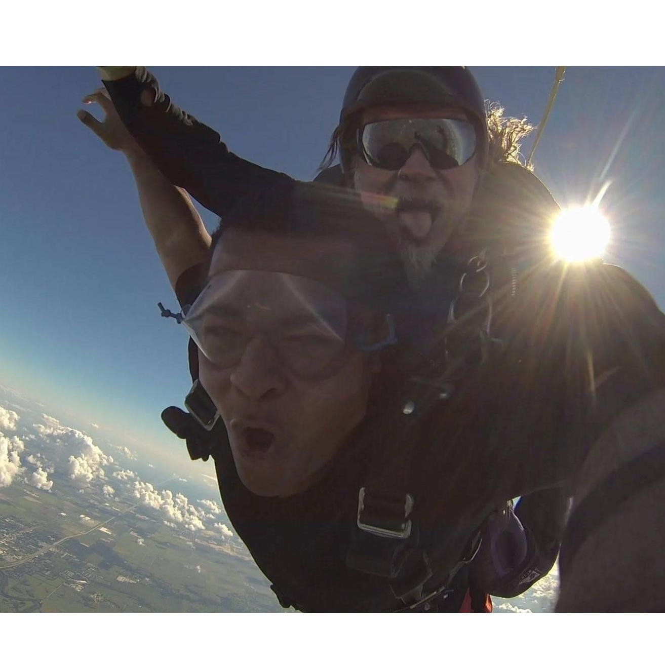 The birthday boy's wish... to jump out of a perfectly good plane! October 2014
