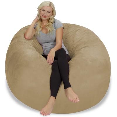 5' Large Bean Bag Chair (Color: Navy Blue)