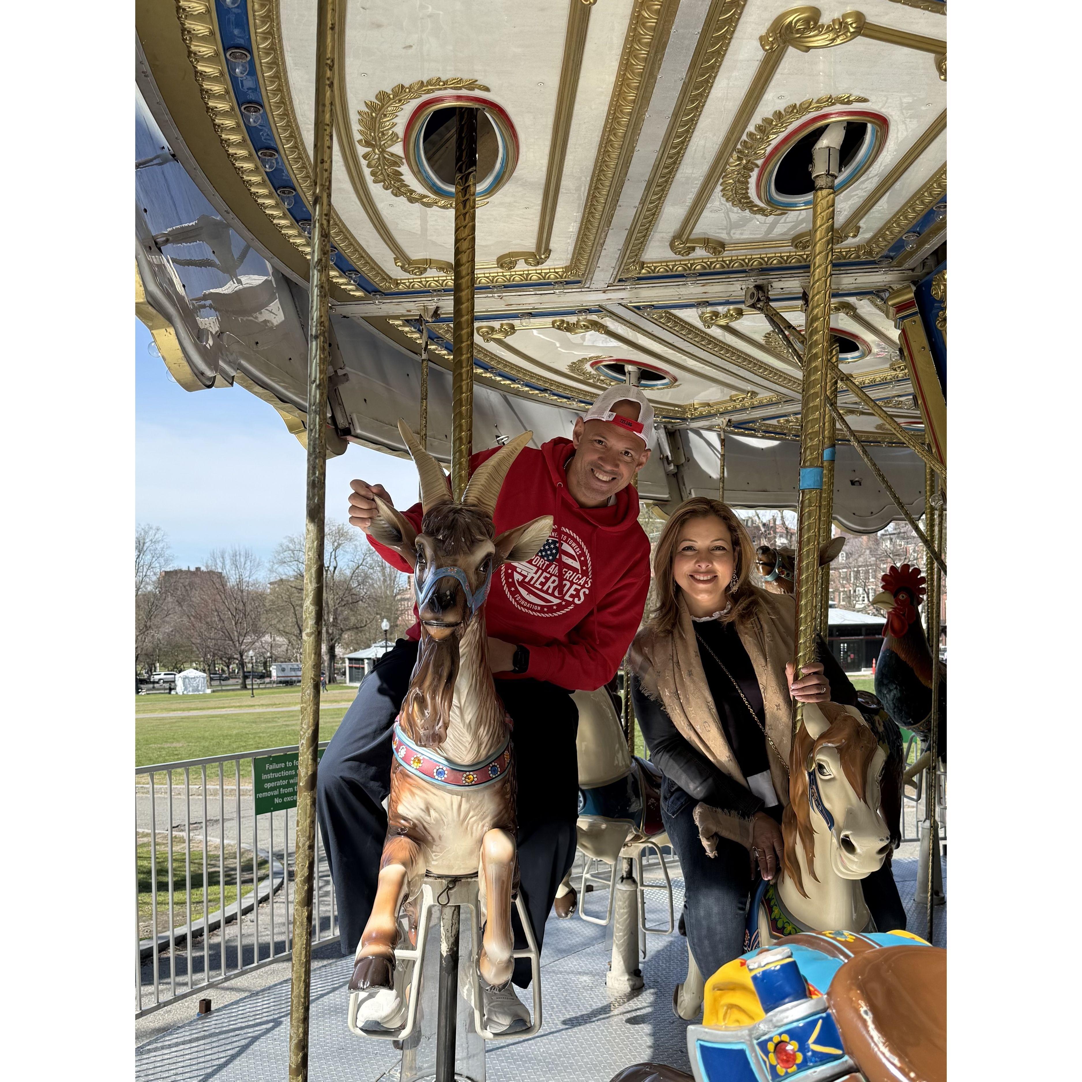 Always make time to ride a carousel in Boston!