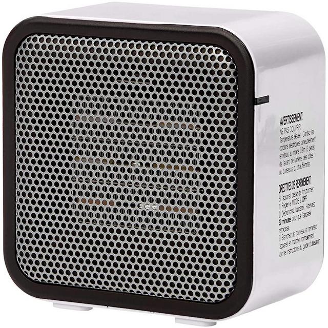 AmazonBasics 500-Watt Ceramic Small Space Personal Mini Heater - White