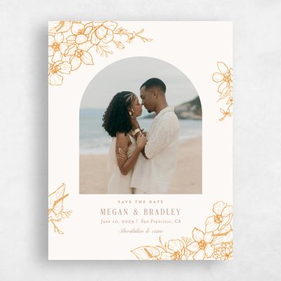 Orange Wedding Save the Date - Painaa Photo