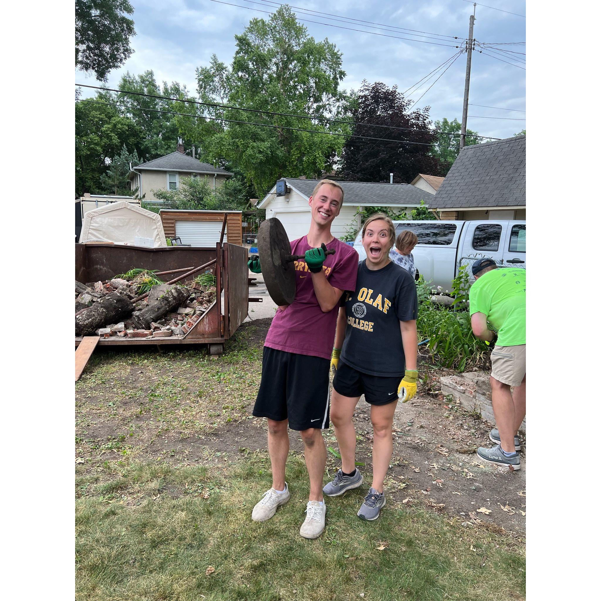 Backyard makeover with TONS of help from our parents - 2023