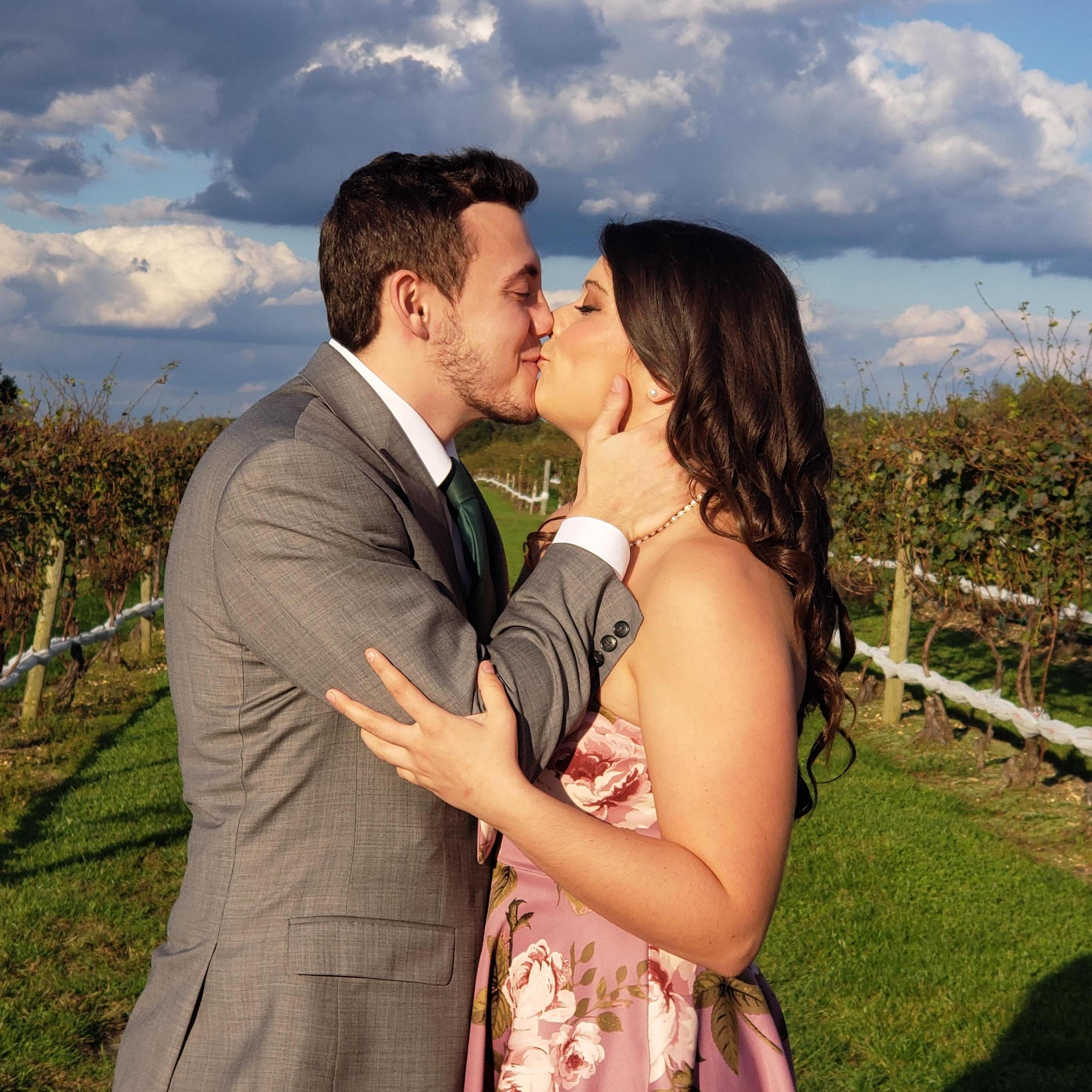 Their first wedding as a couple!