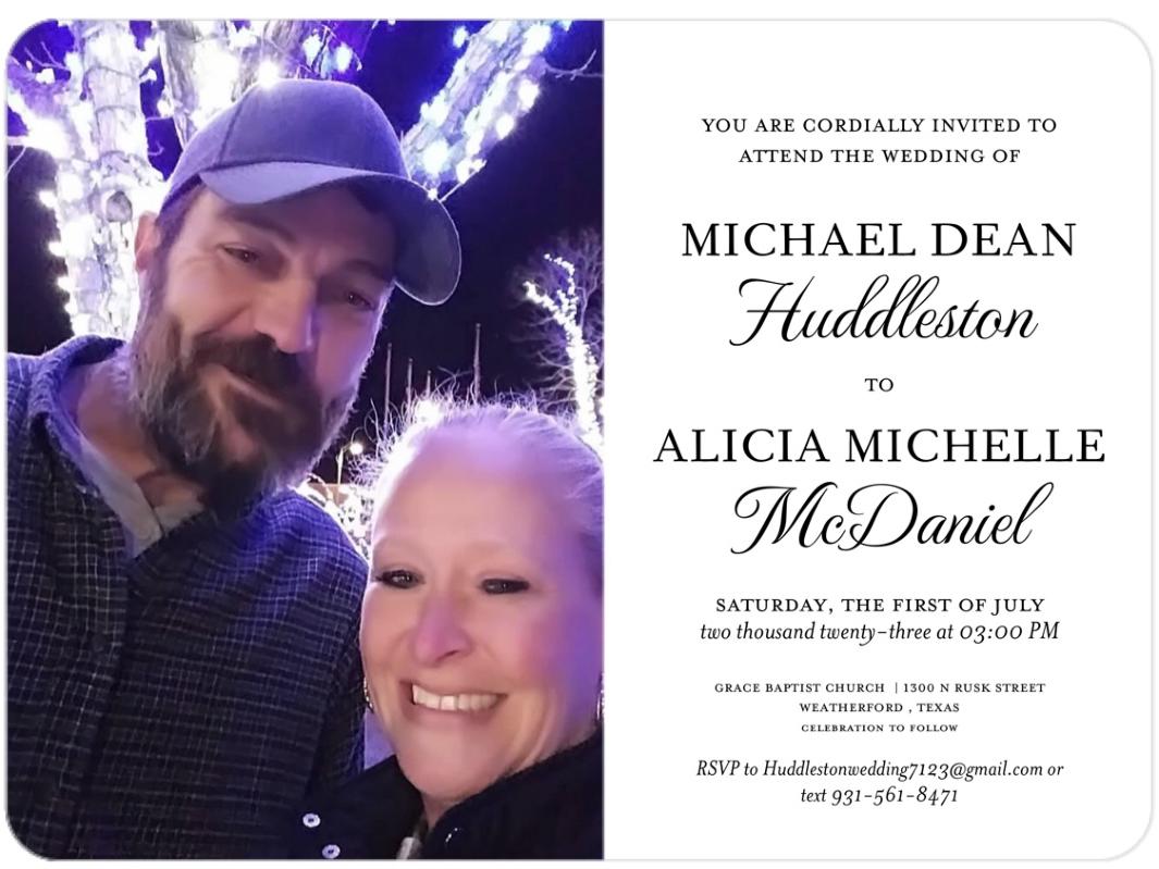 The Wedding Website of Alicia McDaniel and Michael Huddleston