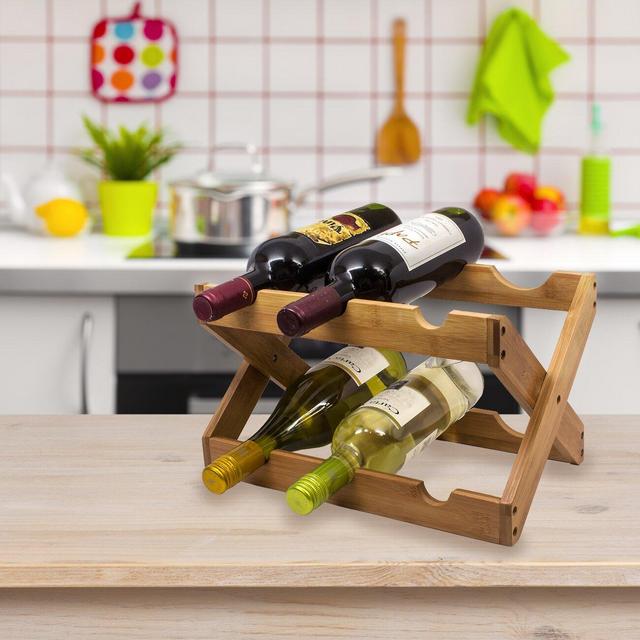 6 Bottle Tabletop Wine Bottle Rack