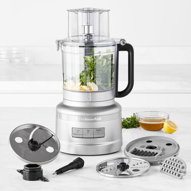 KitchenAid 13-Cup Food Processor with Dicing Kit, Contour Silver