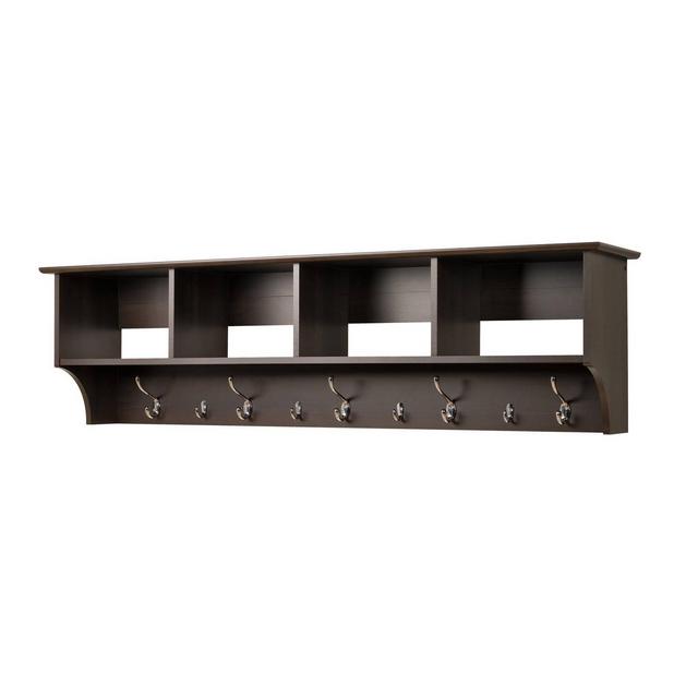 60" Wide Hanging Entryway Shelf Espresso - Prepac