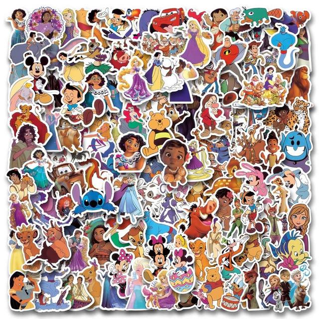 XTTUSDMTZ 200pcs Cartoon Mix Stickers Pack, Cute Cartoon Princess Stickers for Water Bottles Laptop Luggage Phone,Cartoon Anime Stickers for Kids Teens Adult