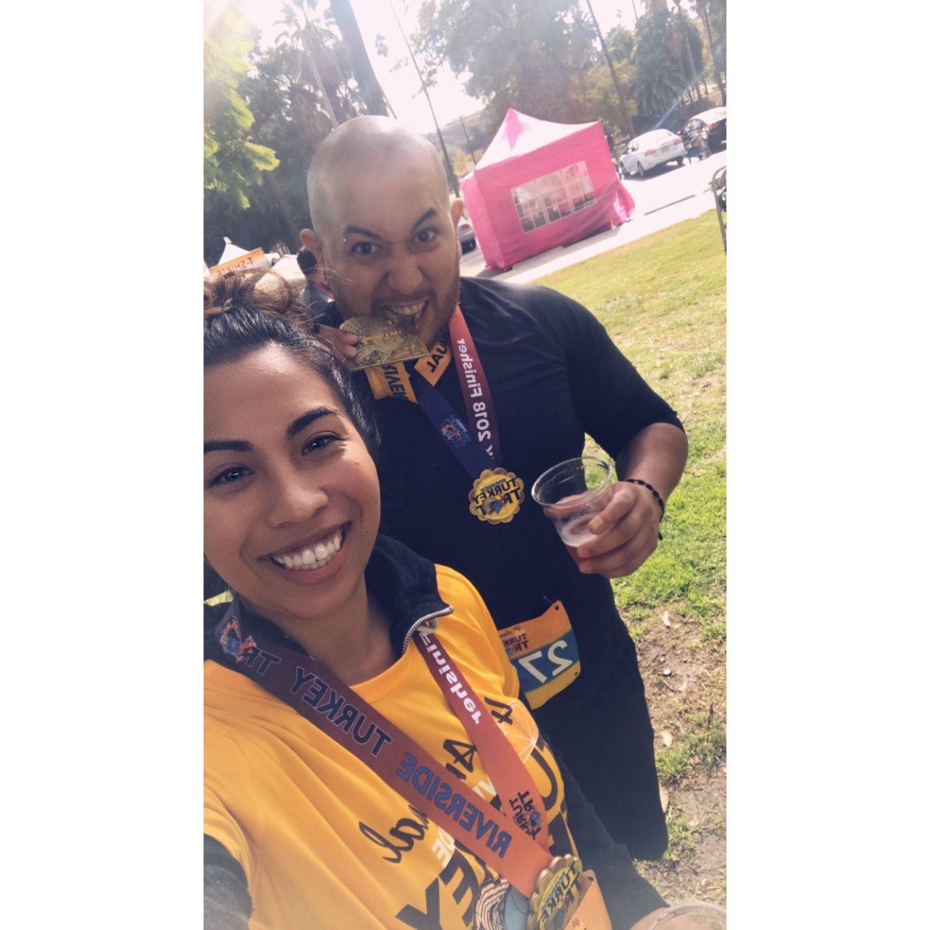 Our first 5k and Thanksgiving together