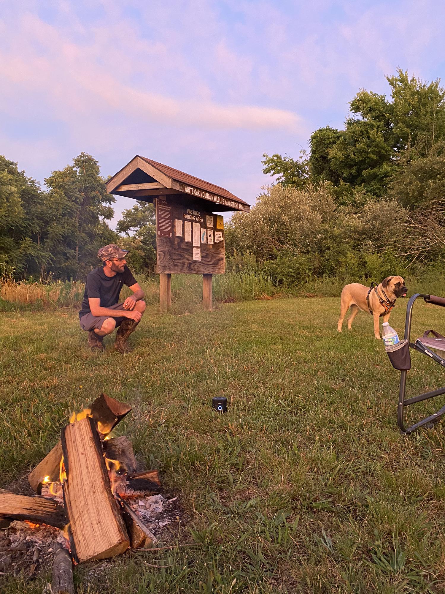 Our campsite at White Oak WMA