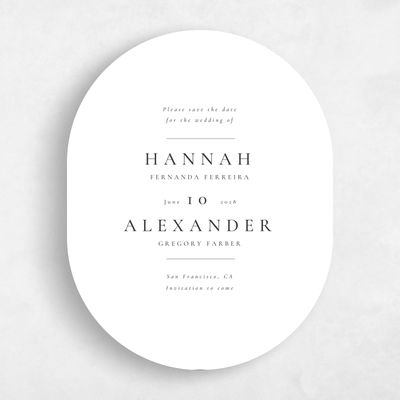White Simple Wedding Save the Date - Sloan Portrait