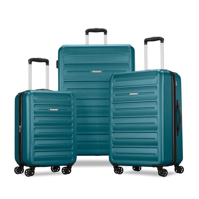 American Tourister Westridge Hardside Luggage with Spinner Wheels, Teal, 3PC Set (CO/M/L)