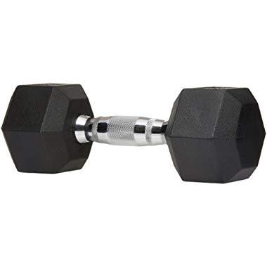 AmazonBasics Rubber Encased Hex Dumbbell