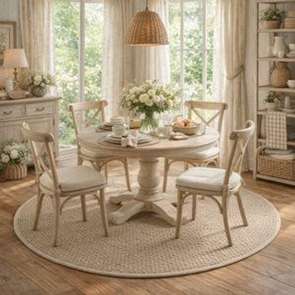 Auckland Bamboo Slat/Seagrass Natural Area Rug: Round 8'