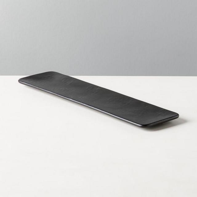 Fleck Black Reactive Rectangular Platter