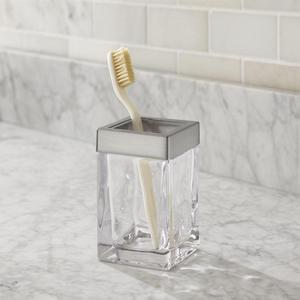 Stretten Nickel Trim Glass Tumbler