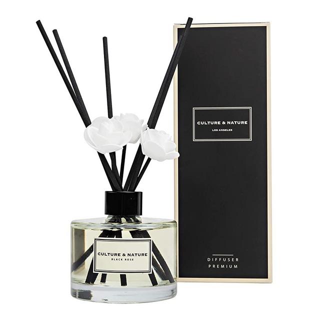 CULTURE & NATURE Reed Diffuser 6.7 oz ( 200ml ) Black Rose Scented Reed Diffuser Set