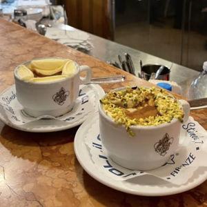 two affogatos at Vivoli in Florence